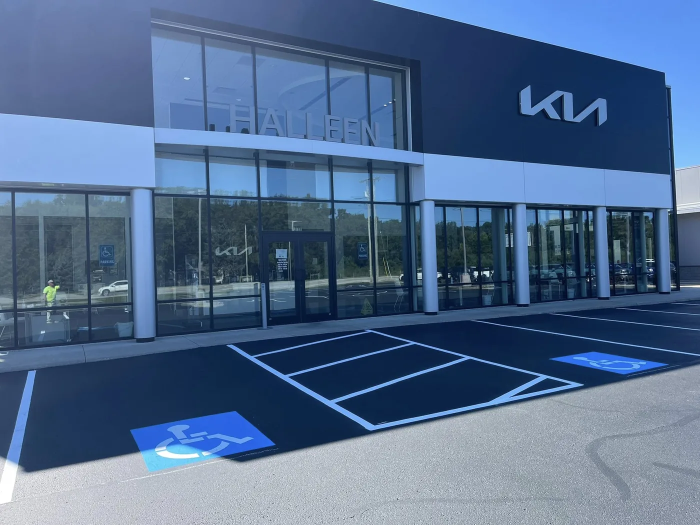 Completed Firelands parking lot striping project
