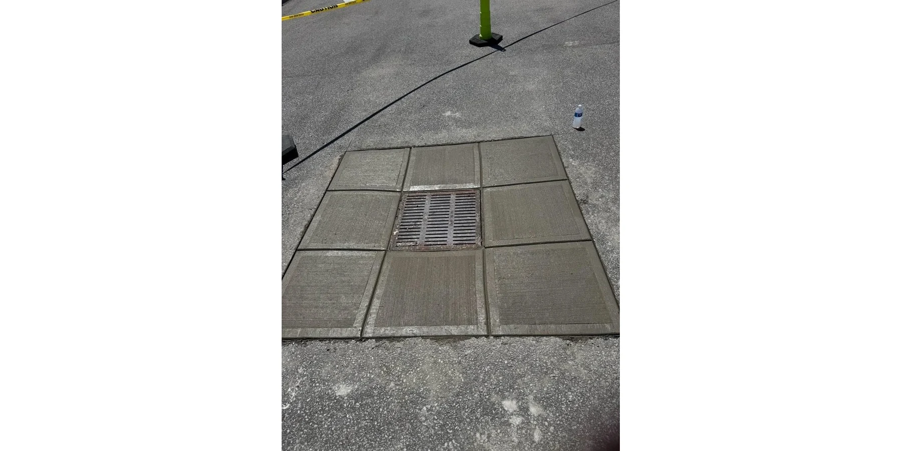 Completed concrete flatwork project