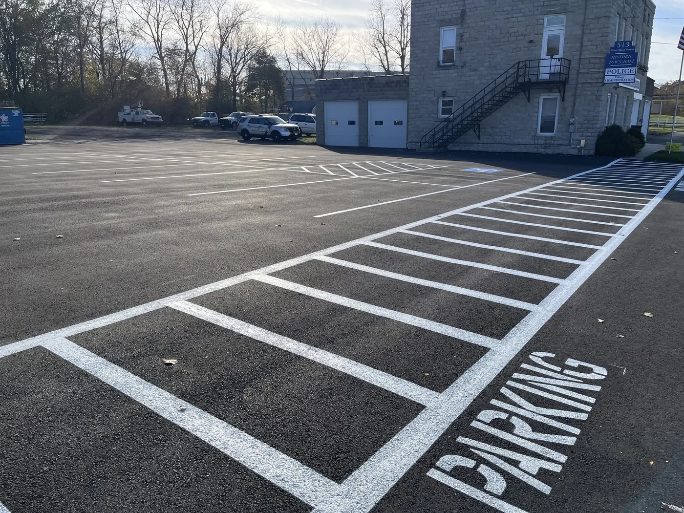 ADA-compliant parking lot striping