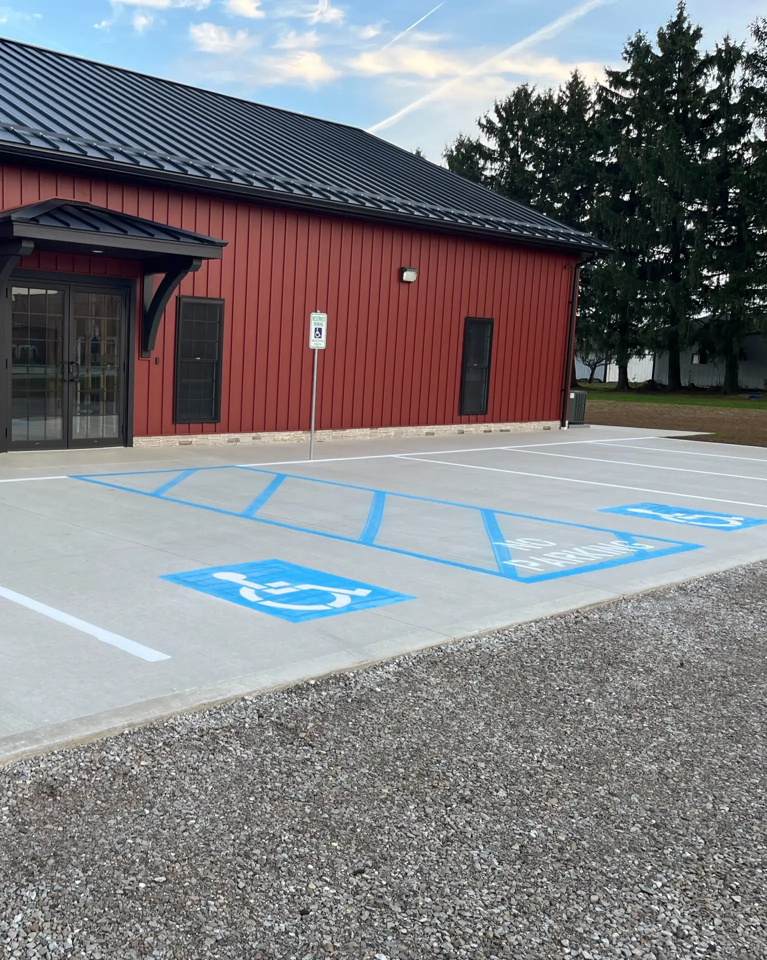 ADA compliant parking stall layout in Greenwich Ohio